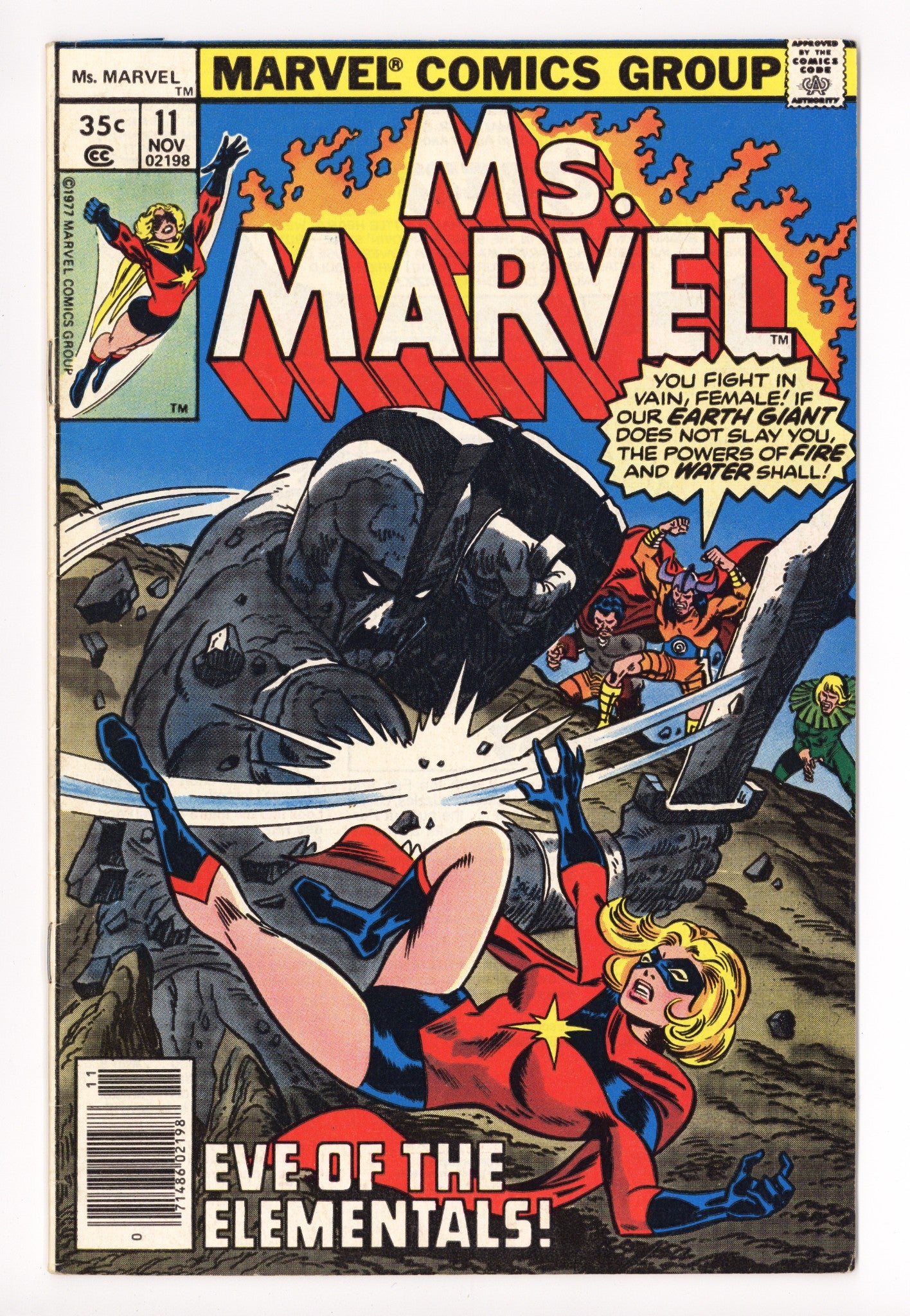 Ms. Marvel Vol 1 11 VG+ (4.5) Double Cover (1977) 