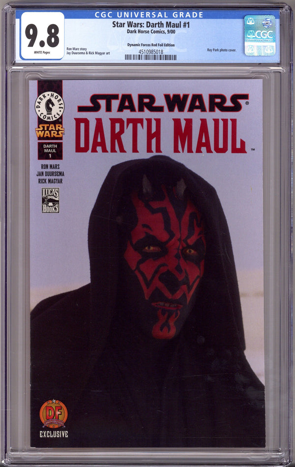 Star Wars: Darth Maul 1 CGC 9.8 (NM/M) (2000) Dynamic Forces Photo Variant