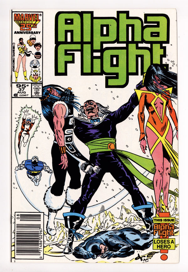Alpha Flight Vol 1 37  VF/NM (9.0)   (1986)     Canadian Price Variant