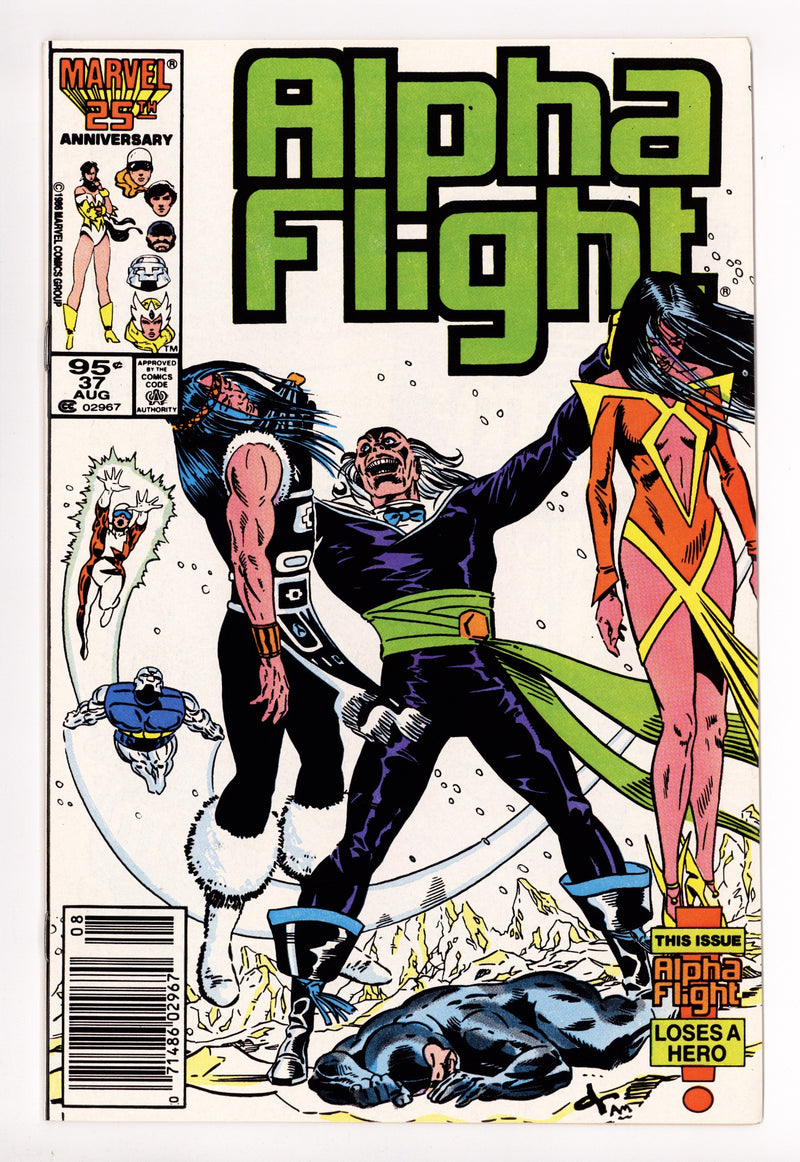 Alpha Flight Vol 1 37  VF/NM (9.0)   (1986)     Canadian Price Variant  