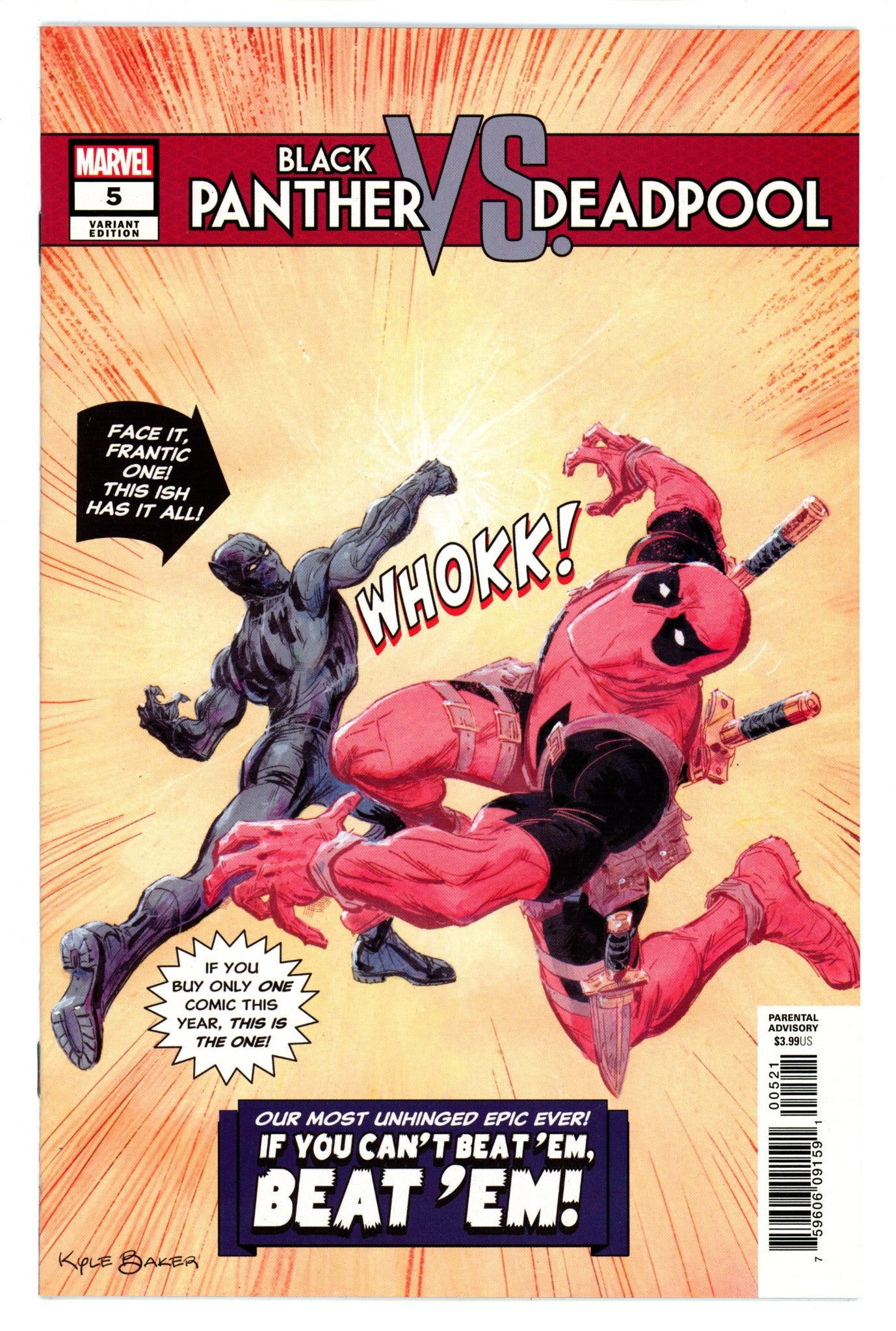 Black Panther vs Deadpool 5 High Grade (2019) Baker Variant 