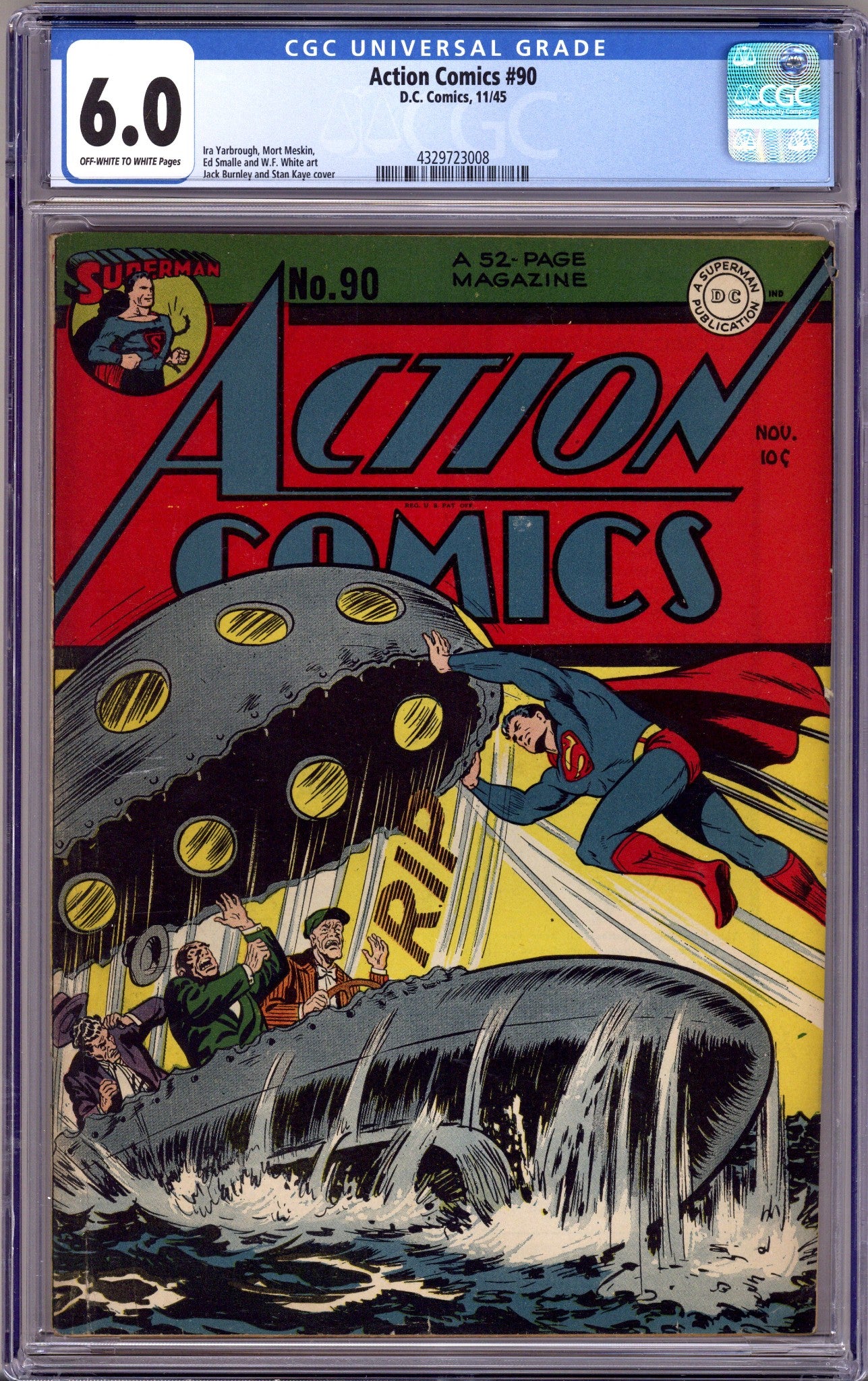 Action Comics Vol 1 90 CGC 6.0 (FN) (1945)