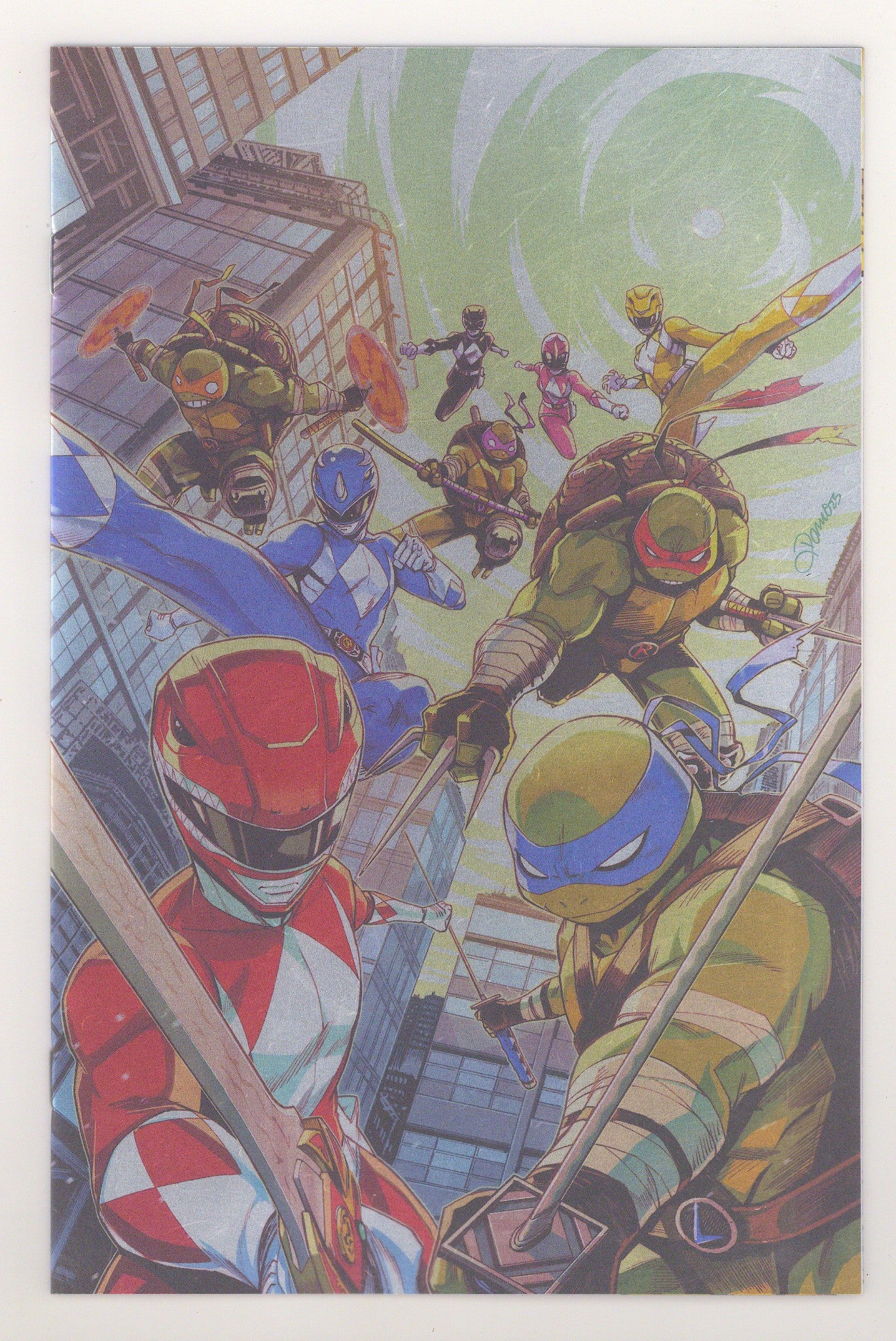 Mighty Morphin Power Rangers / Teenage Mutant Ninja Turtles III 1 Zonno Foil Virgin Variant (2025)