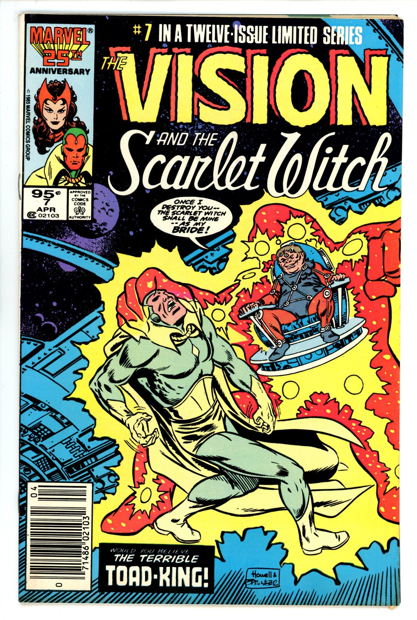 The Vision and the Scarlet Witch Vol 2 7 VG+ (4.5) (1986) Canadian Price Variant 