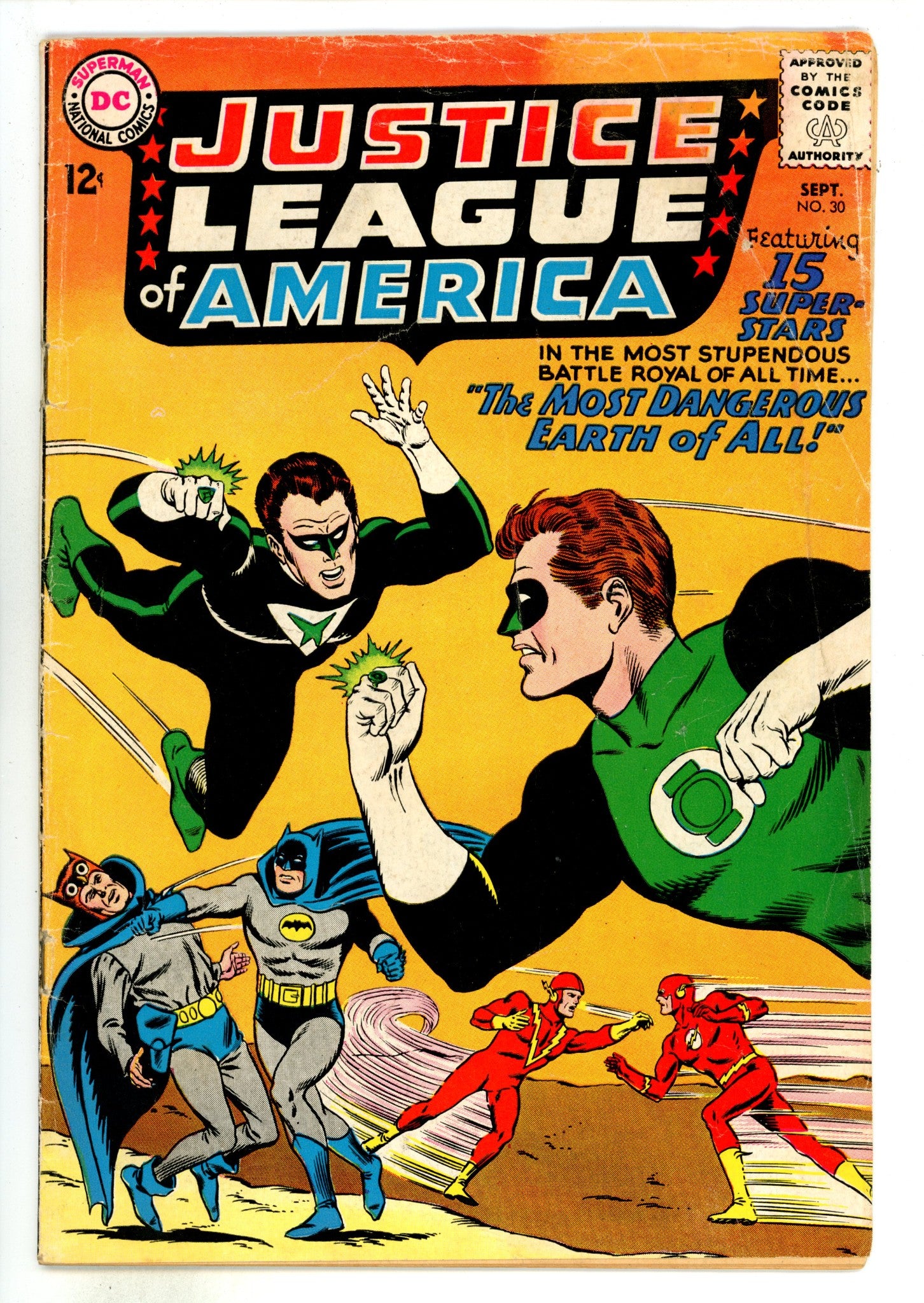 Justice League of America Vol 1 30 VG (4.0) Interior Cover Tape (1964) 