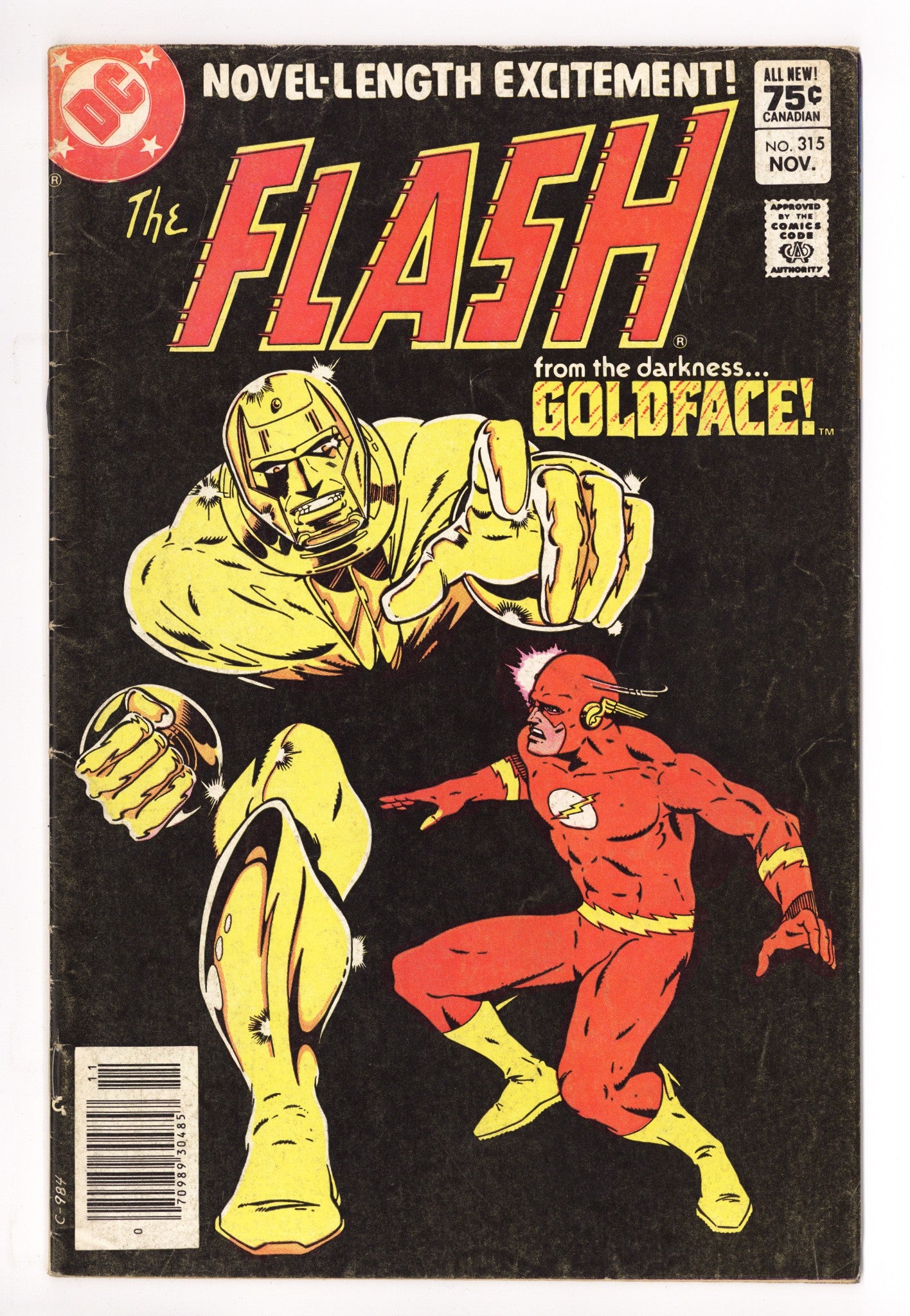 The Flash Vol 1 315 Low Grade (1982) Canadian Price Variant 