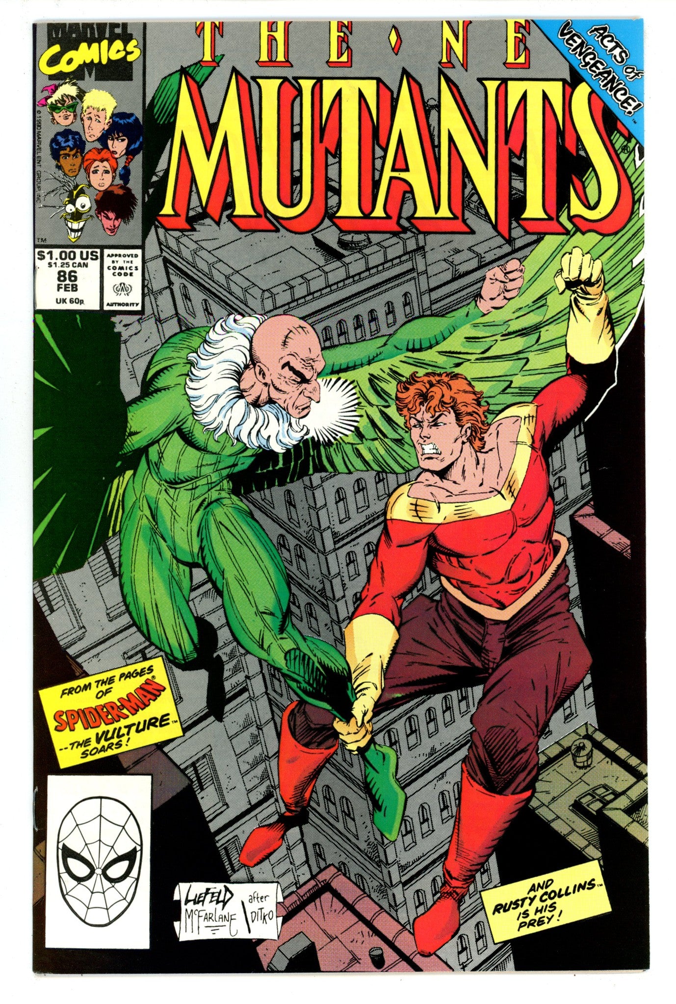 The New Mutants Vol 1 86 VF- (7.5) (1990) 