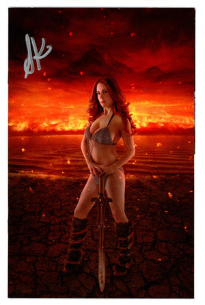 Red Sonja: Age of Chaos 1 VF (8.0) (2020) Cosplay Virgin Variant Signed x Cover Shannon Kingston