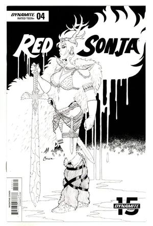 Red Sonja Vol 5 4 VF+ (8.5) (2019) Conner B&W Incentive Variant