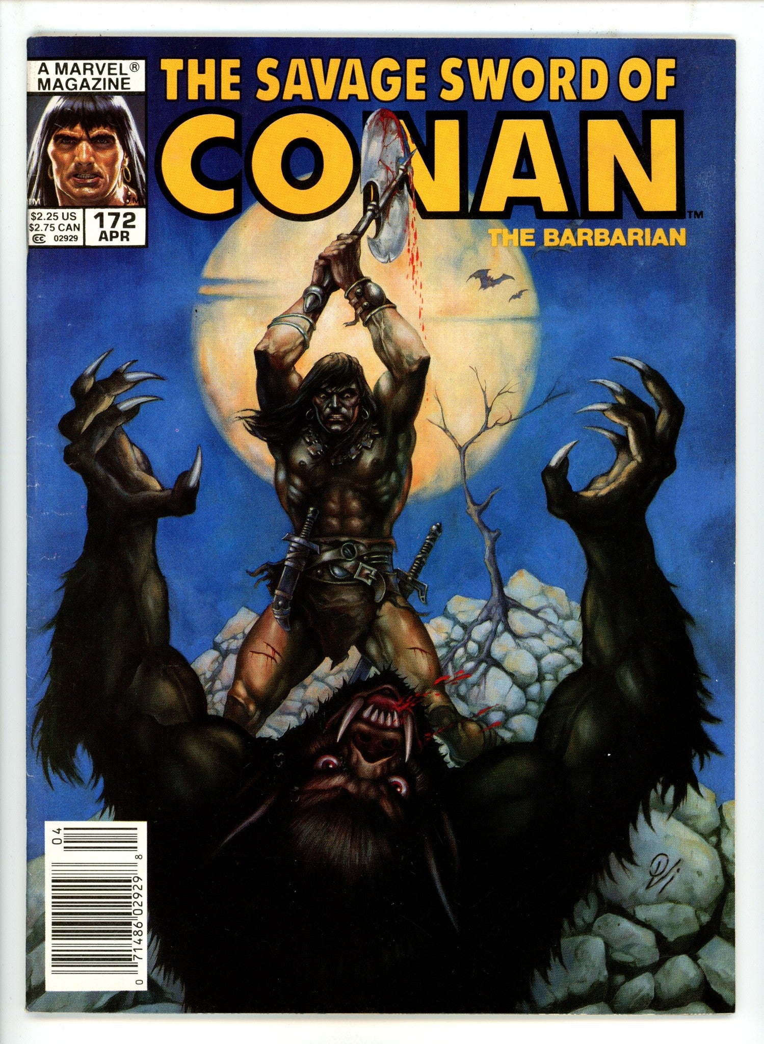 The Savage Sword of Conan Vol 1 172 Low Grade (1990) Newsstand 
