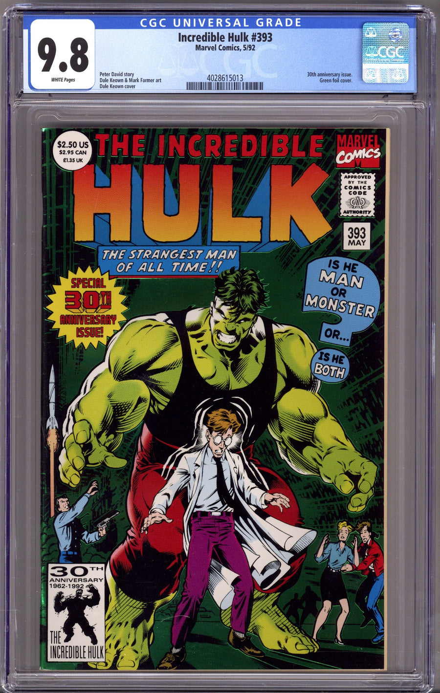The Incredible Hulk Vol 1 393 CGC 9.8 (NM/M) (1992) 