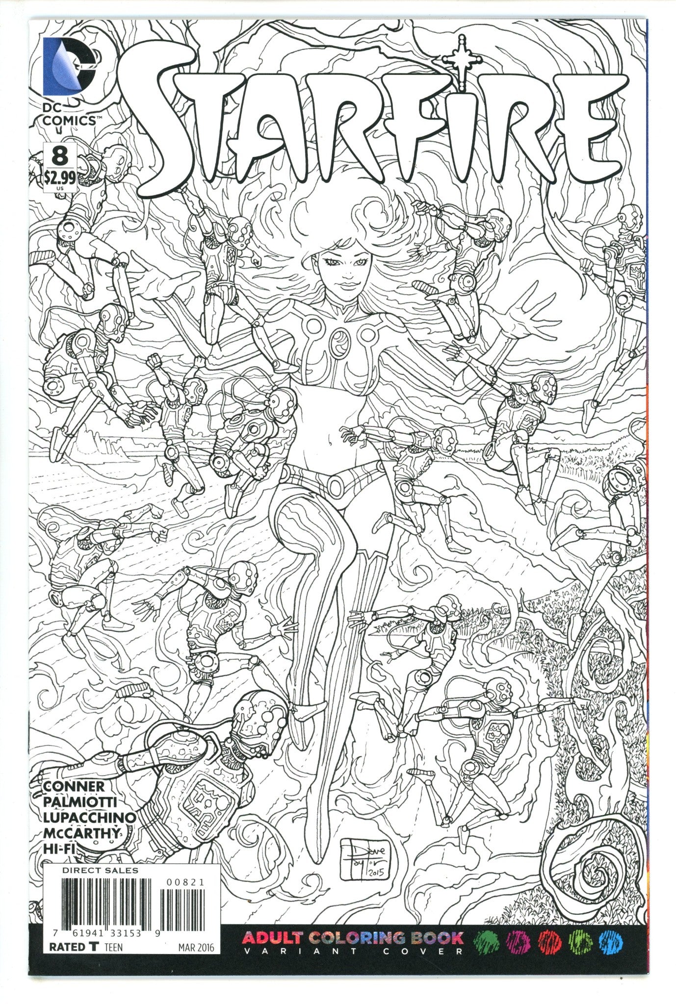 Starfire Vol 2 8 Adult Coloring Book Variant (2016)