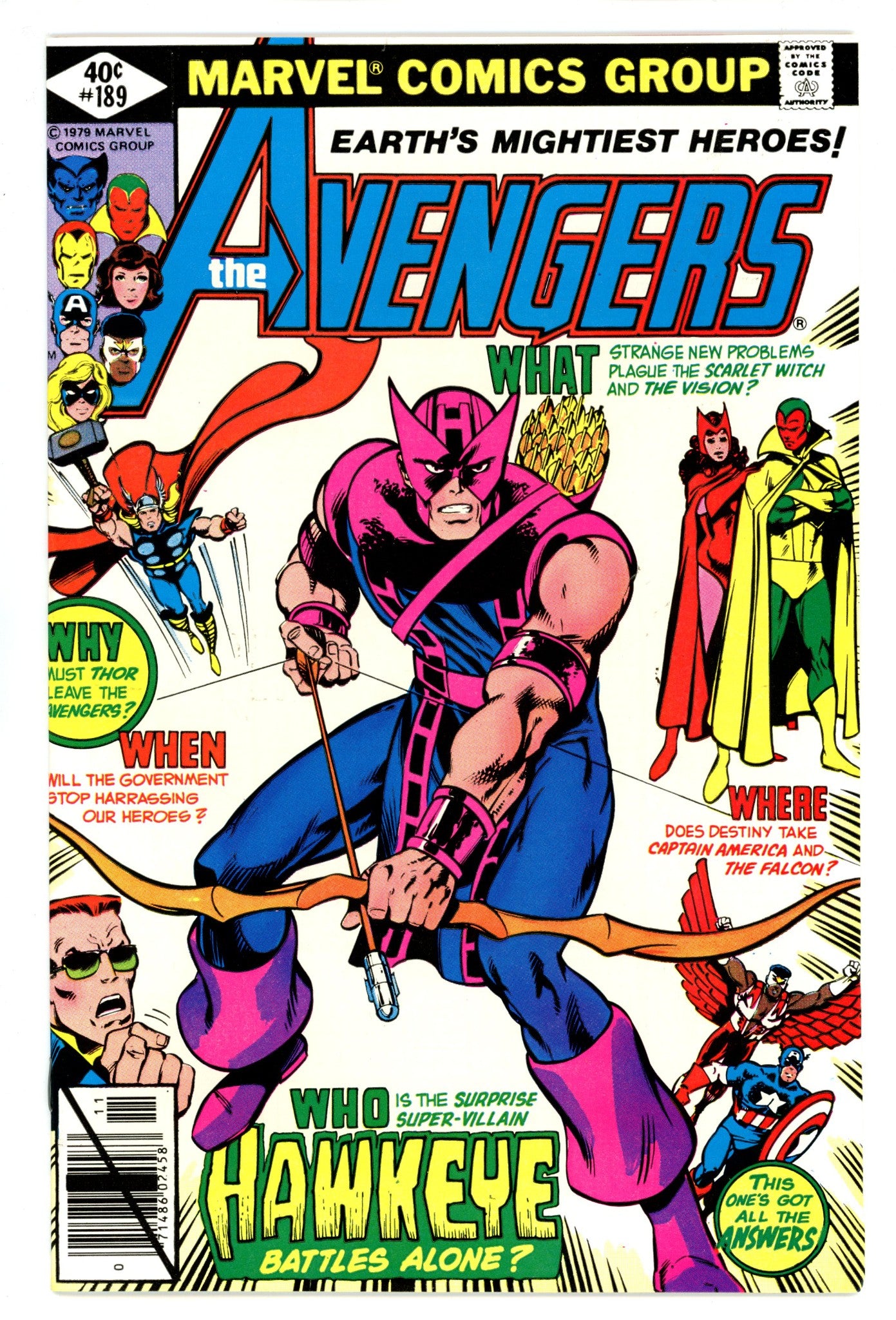 The Avengers Vol 1 189 VF (8.0) (1979) 