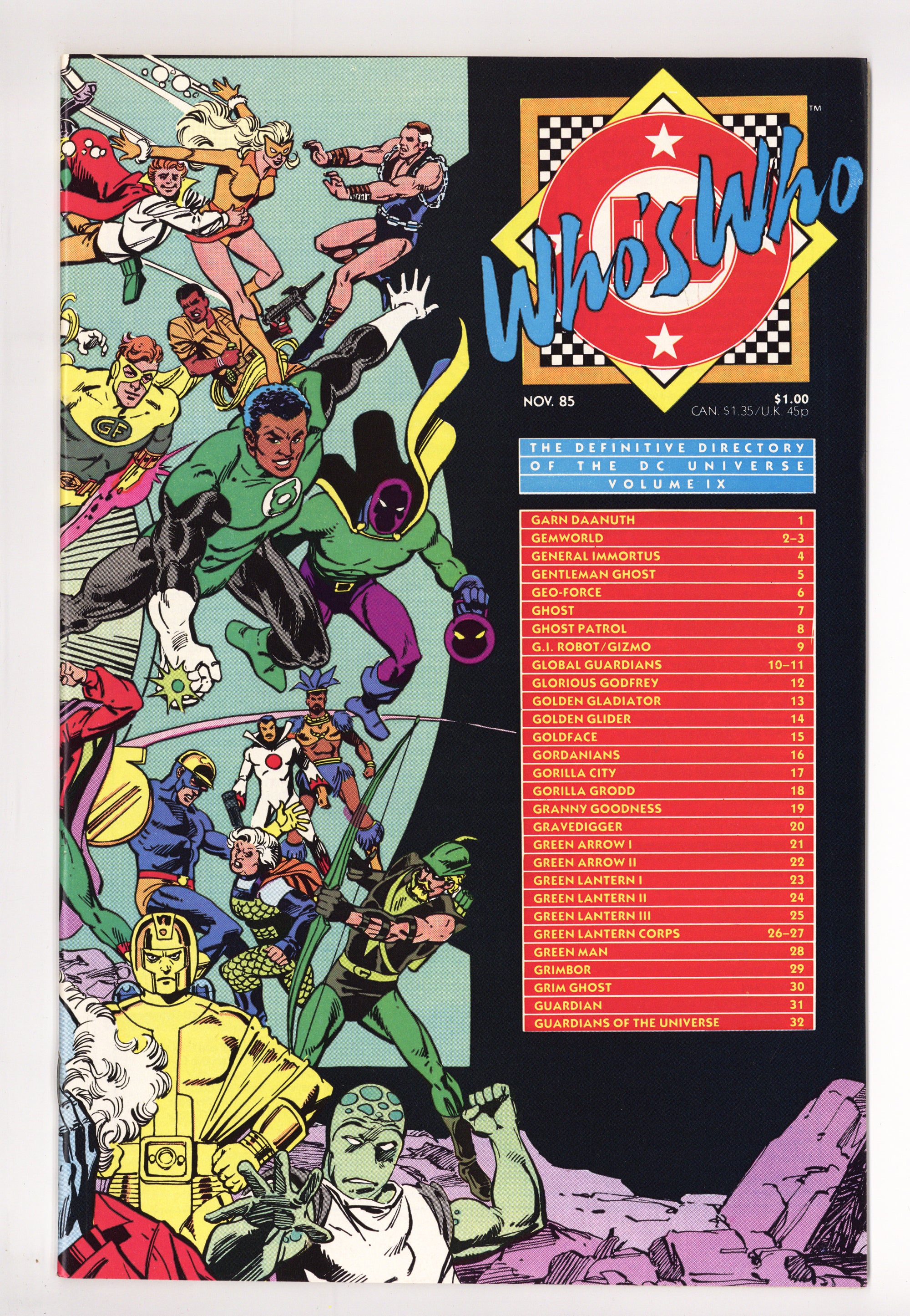Who's Who: The Definitive Directory of the DC Universe 9 High Grade (1985) 