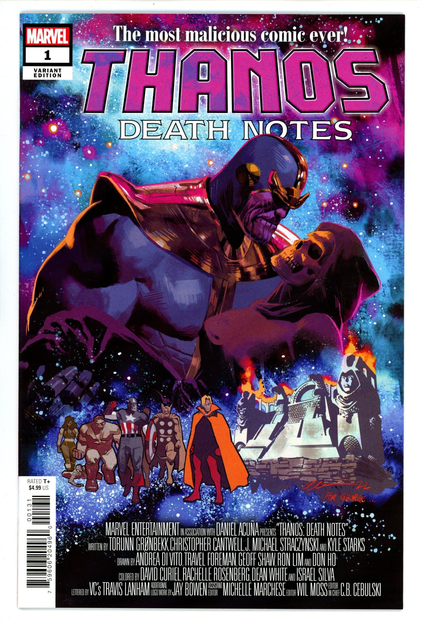 Thanos: Death Notes1High Grade(2023) Acuna HomageVariant
