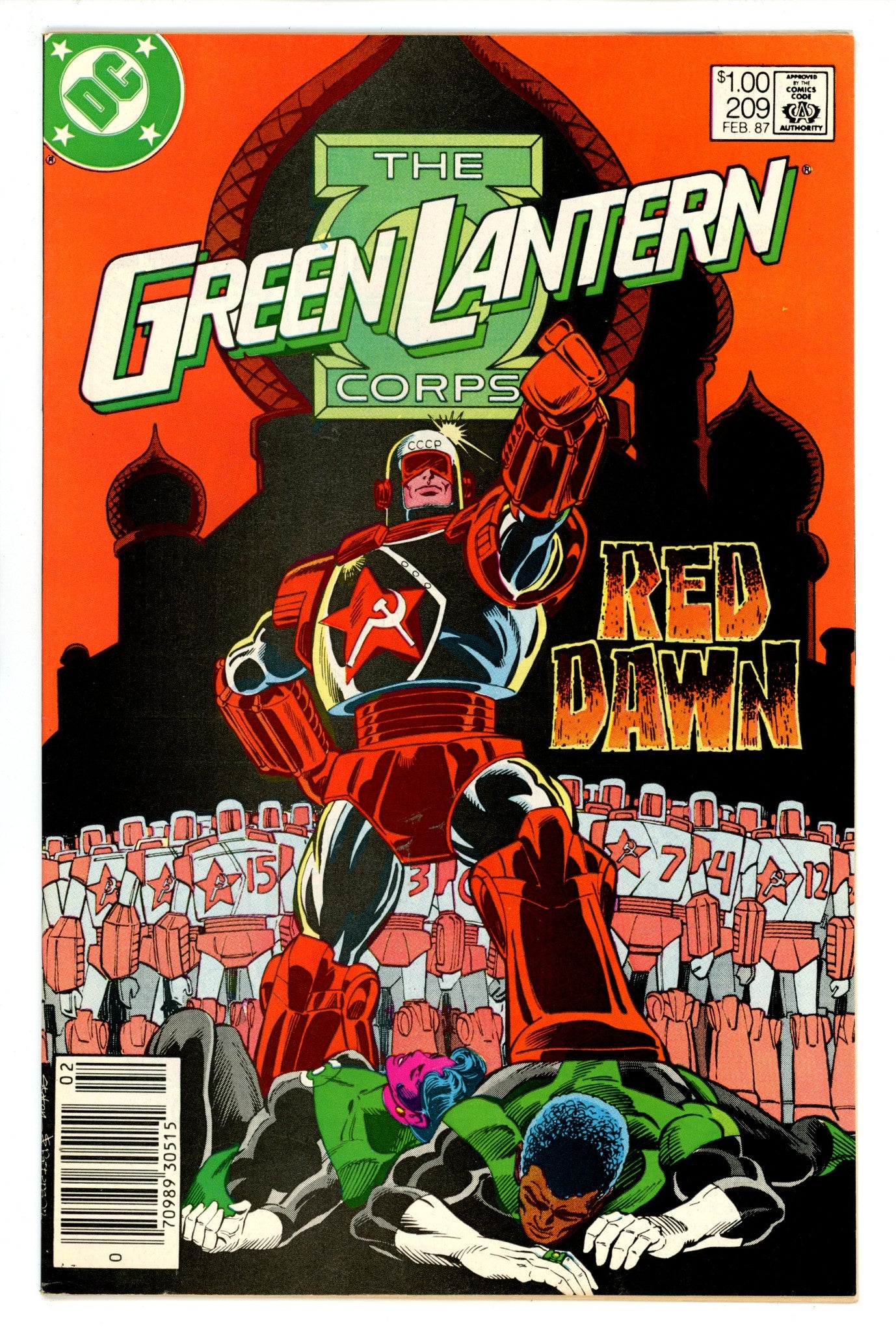 The Green Lantern Corps Vol 2 209 FN (6.0) (1987) Canadian Price Variant 