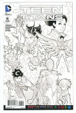 Teen Titans Vol 5 16 Adult Coloring Book Variant (2016)
