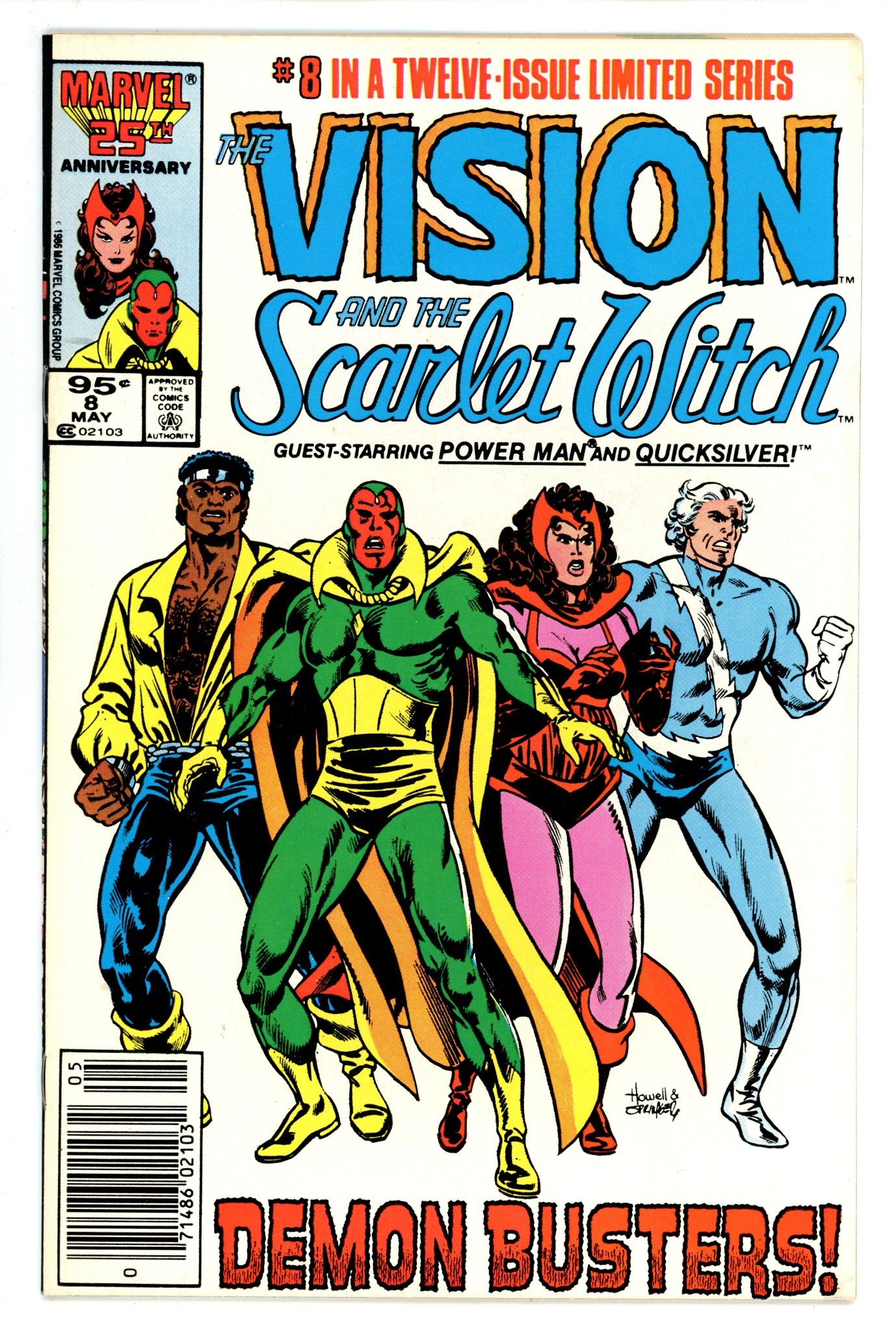 The Vision and the Scarlet Witch Vol 2 8 VF- (7.5) (1986) Canadian Price Variant 