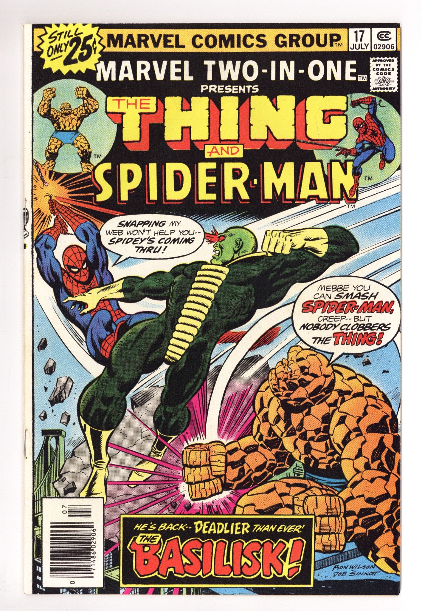 Marvel Two-in-One Vol 1 17 VF+ (8.5) (1976) 