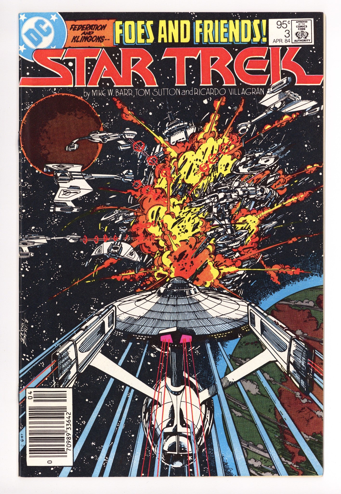 Star Trek Vol 1 3 Mid Grade (1984) Canadian Price Variant 