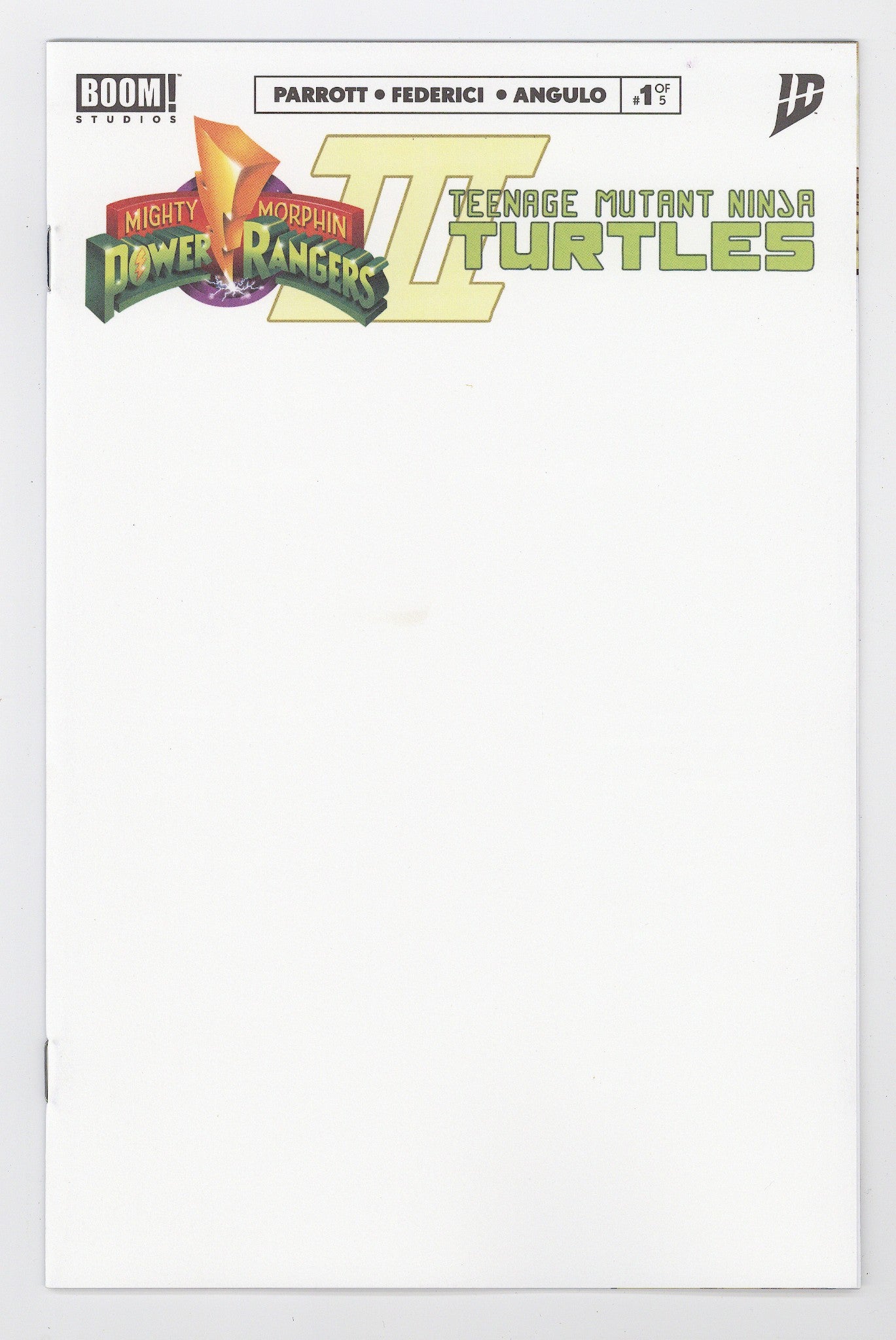 Mighty Morphin Power Rangers / Teenage Mutant Ninja Turtles III 1 Blank Variant (2025)