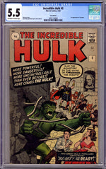The Incredible Hulk Vol 1 5 UK Edition CGC 5.5 (1963) thumbnail