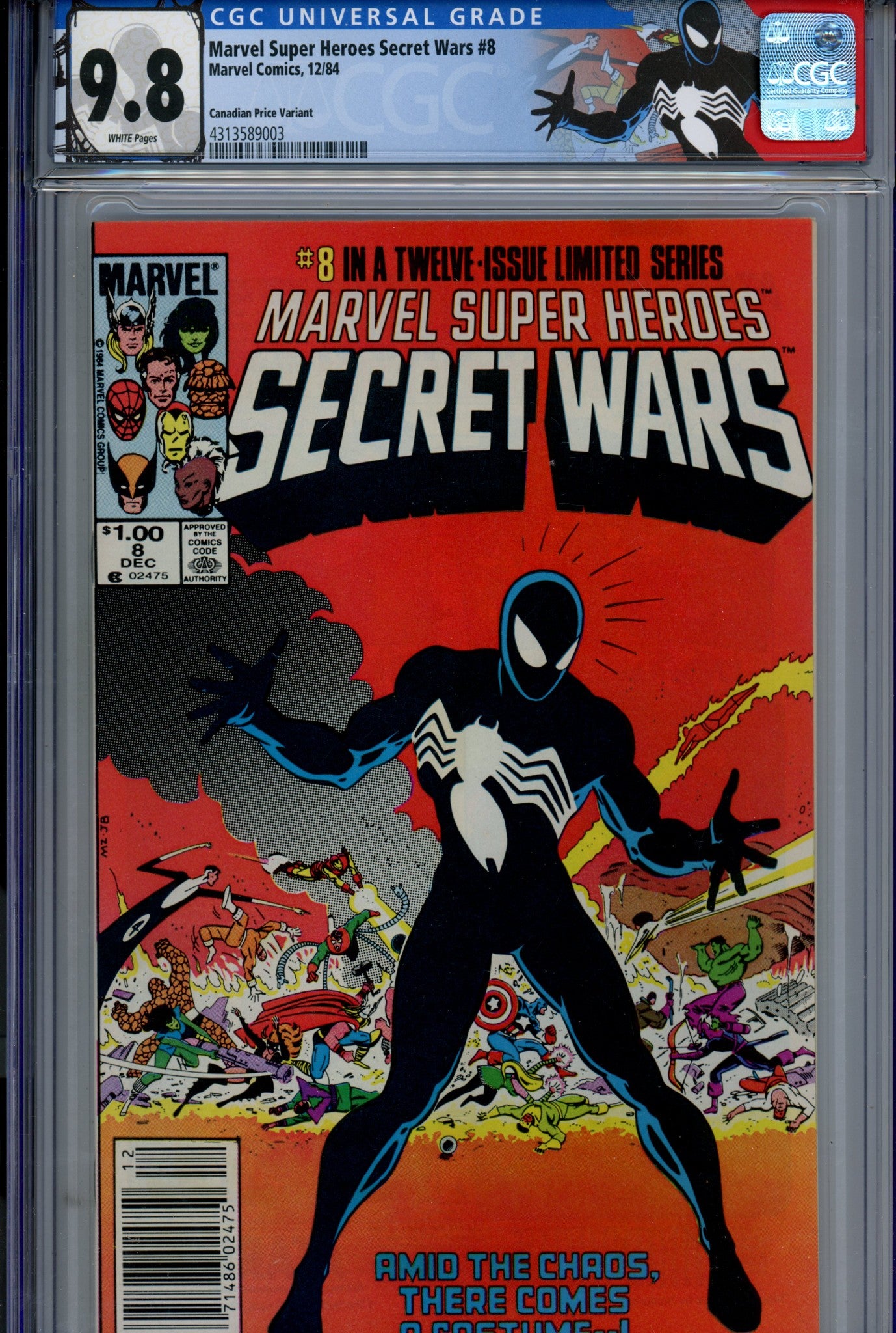 Marvel Super-Heroes Secret Wars 8 CGC 9.8 (NM/M) (1984) Canadian Price Variant 