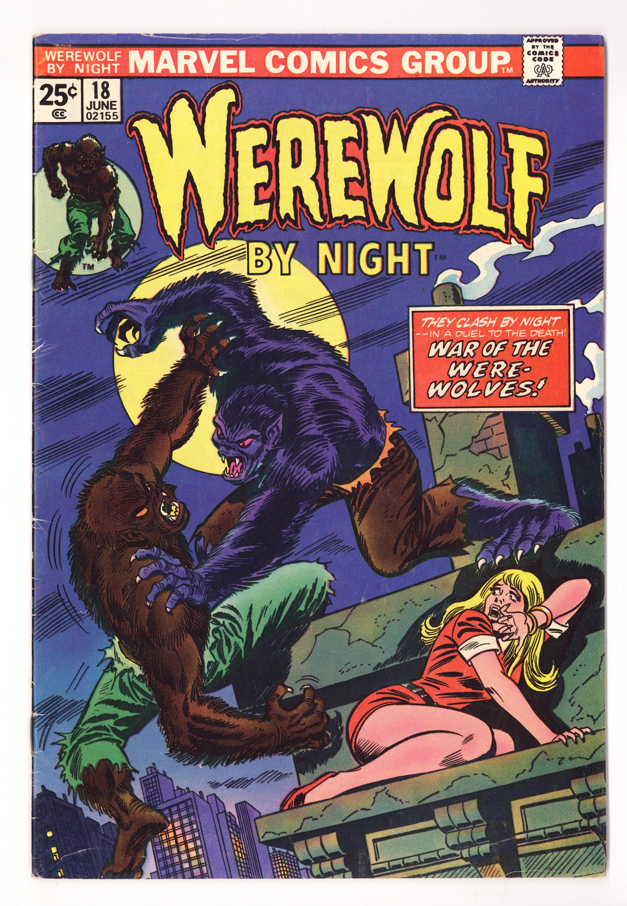 Werewolf by Night Vol 1 18  VG+ (4.5)   (1974)        