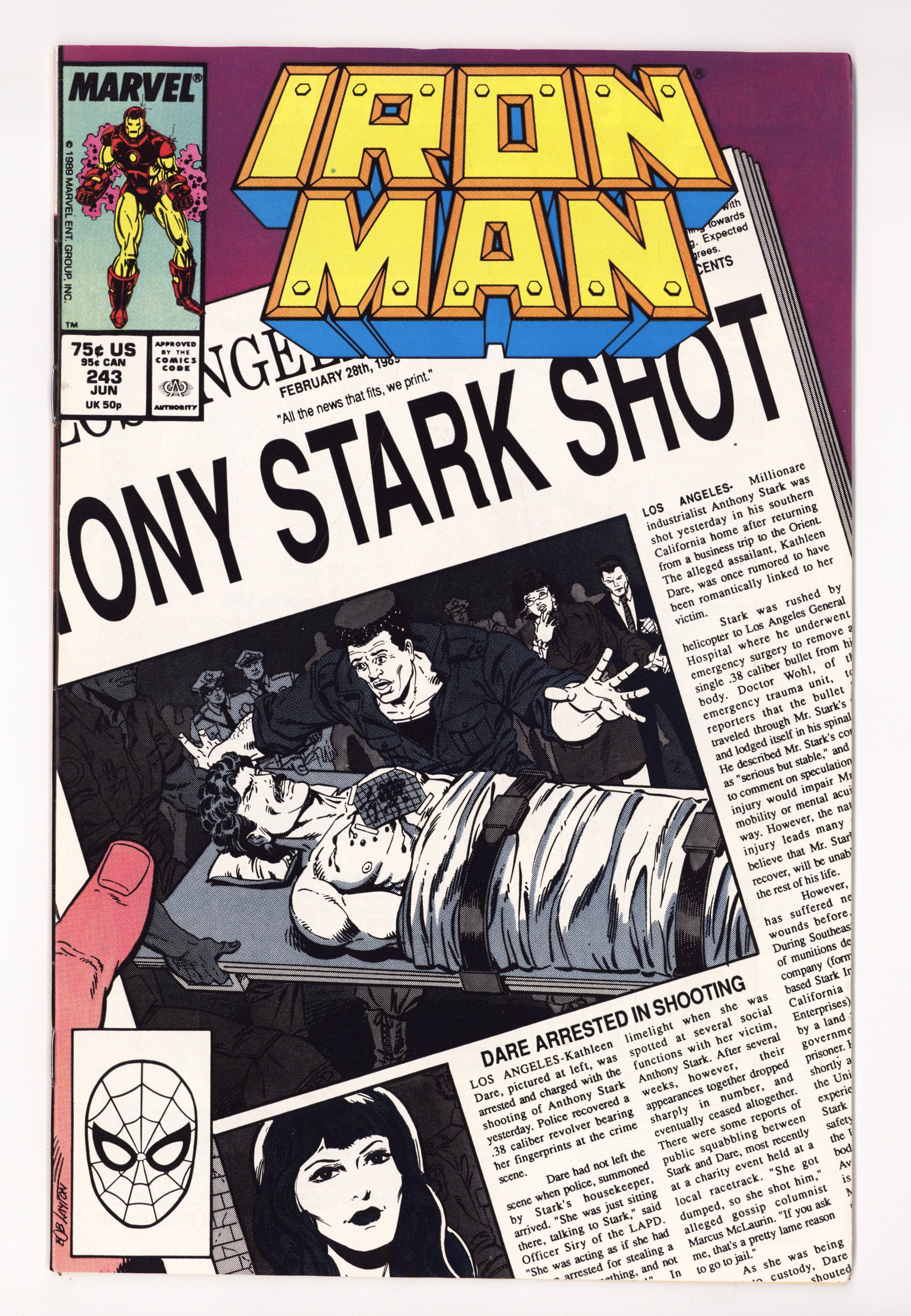 Iron Man Vol 1 243 High Grade (1989) 