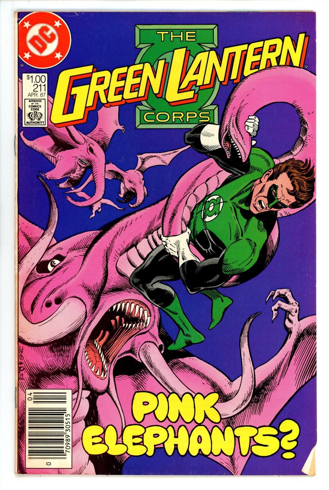 The Green Lantern Corps Vol 2 211 FN- (5.5) (1987) Canadian Price Variant 