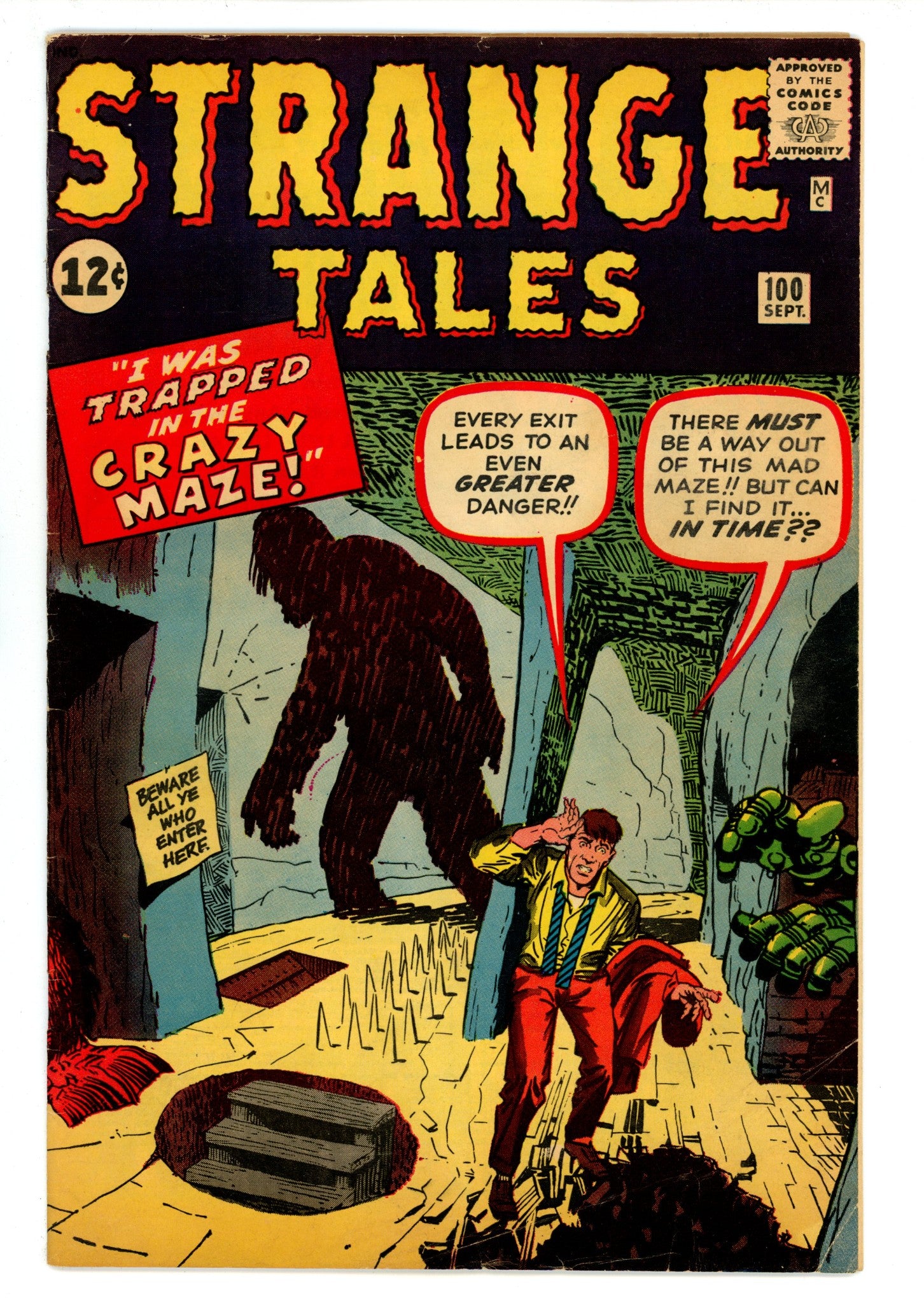 Strange Tales Vol 1 100 FN- (5.5) (1962) 
