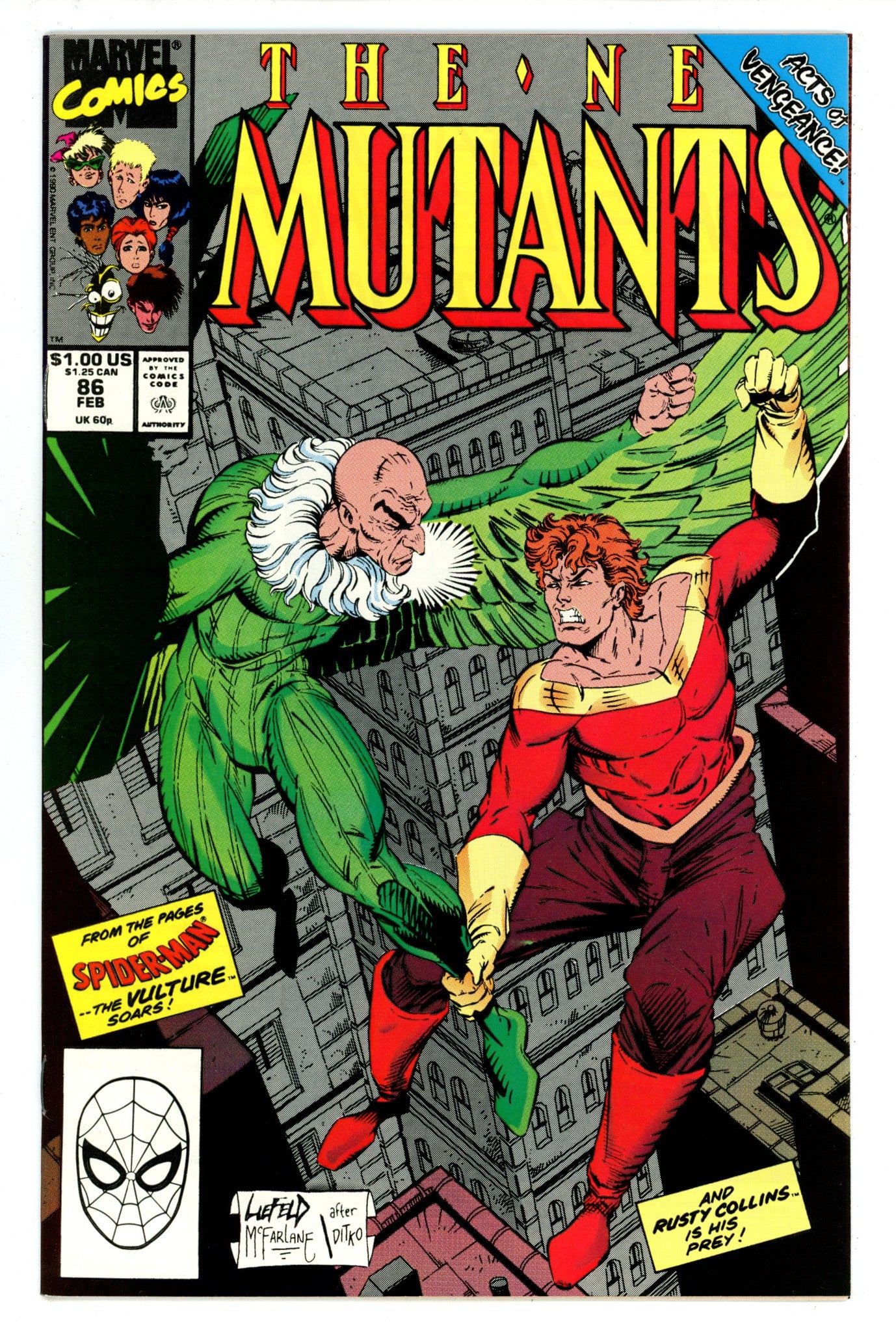 The New Mutants Vol 1 86 VF+ (8.5) (1990) 