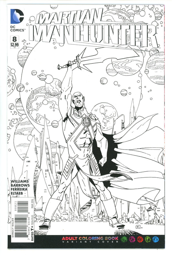 Martian Manhunter Vol 4 8 Adult Coloring Book Variant (2016)