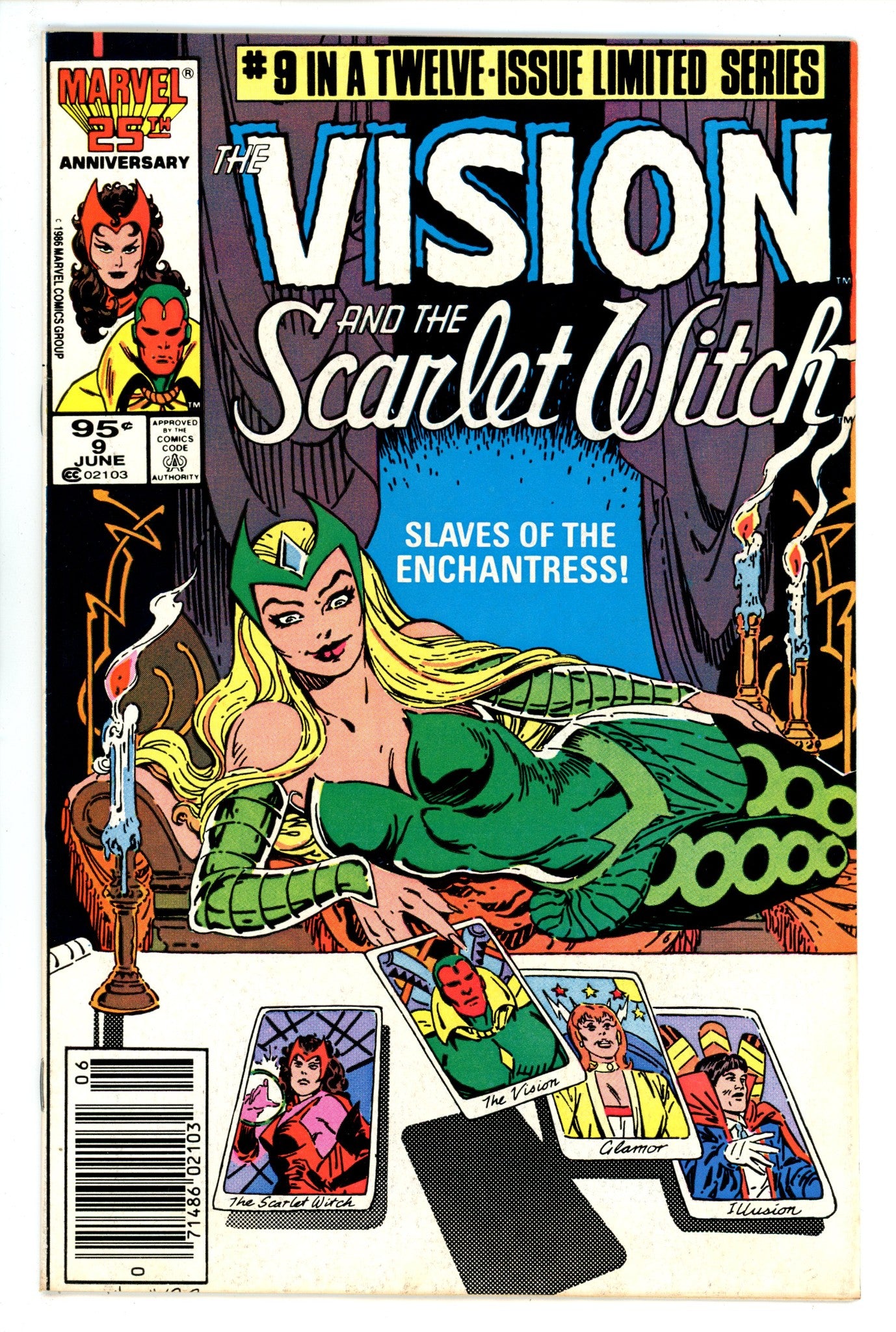 The Vision and the Scarlet Witch Vol 2 9 FN/VF (7.0) (1986) Canadian Price Variant 