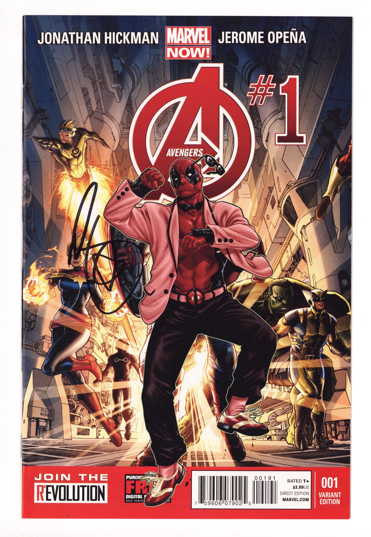 Avengers Vol 5 1 NM (9.4) (2013) Brooks Variant Signed x1 Cover Mark Brooks 