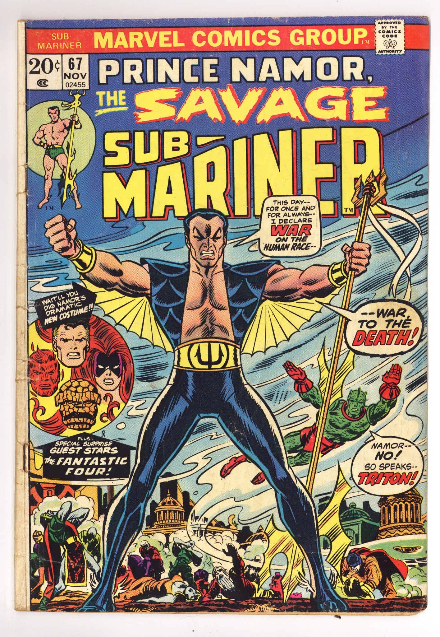 Sub-Mariner Vol 1 67 Low Grade (1973) 