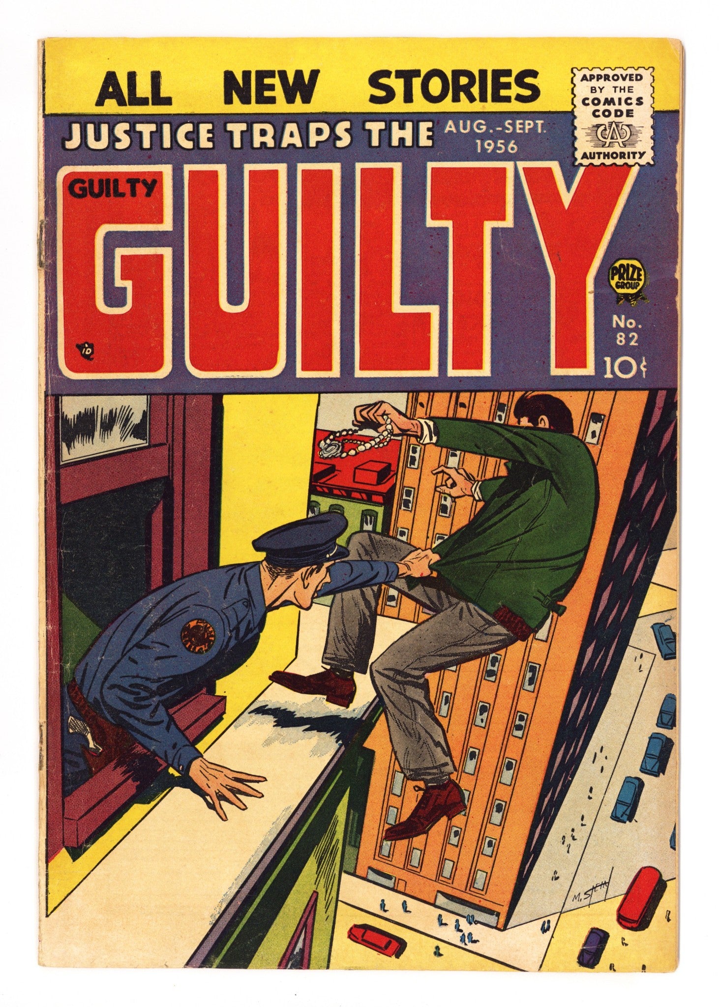 Justice Traps the Guilty Vol 9 4 (82) VG+ (4.5) Cover Reinforced With Tape (1956) 