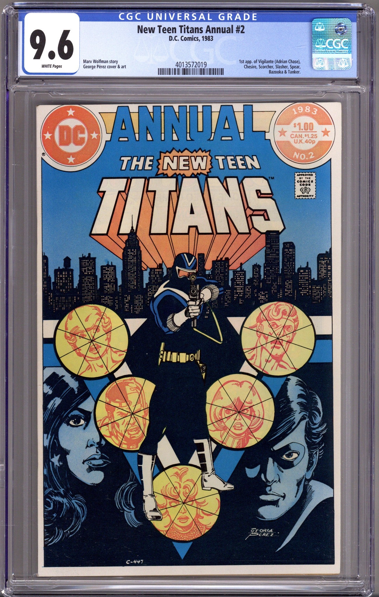 The New Teen Titans Annual Vol 1 2 CGC 9.6 (NM+) Faded (1983) 