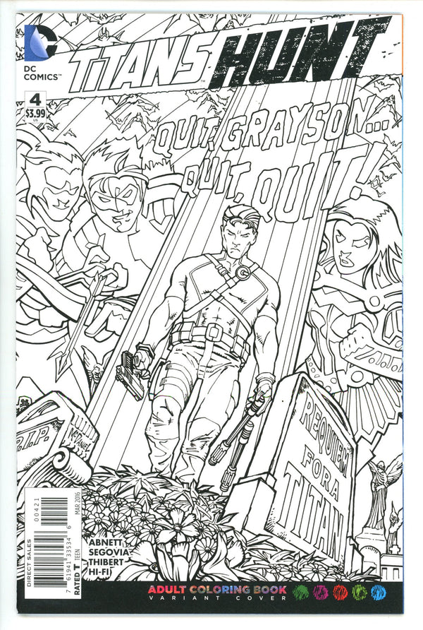 Titans Hunt 4 Adult Coloring Book Variant (2016)