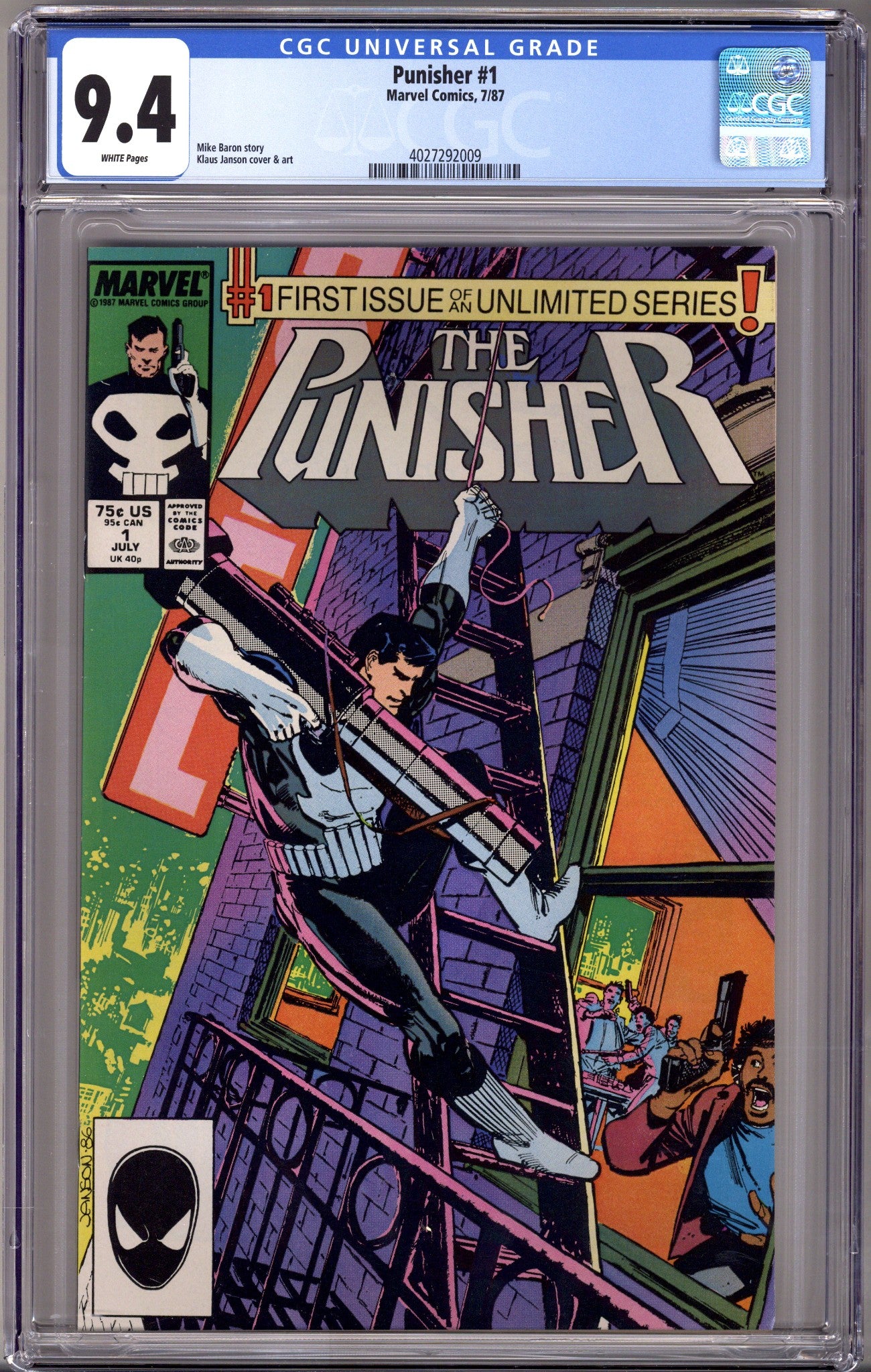 The Punisher Vol 2 1 CGC 9.4 (NM) (1987) 