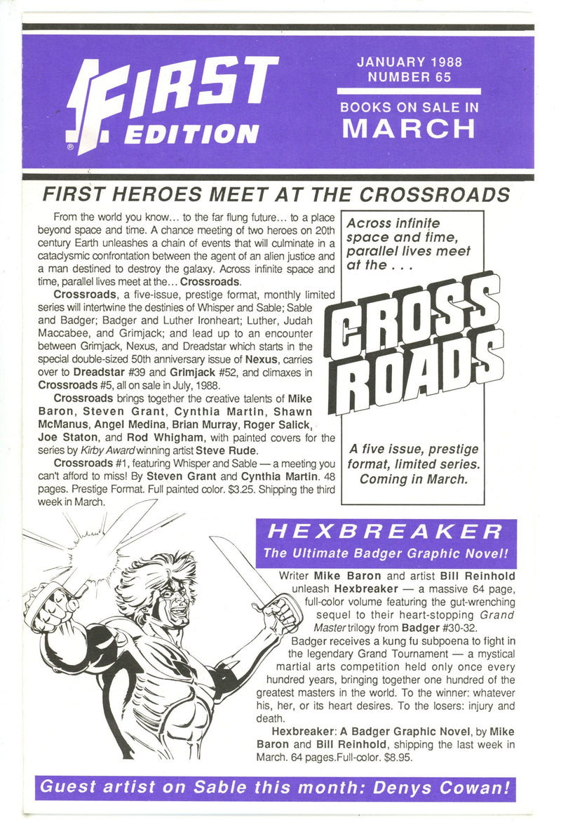 First Edition 65 (1988)