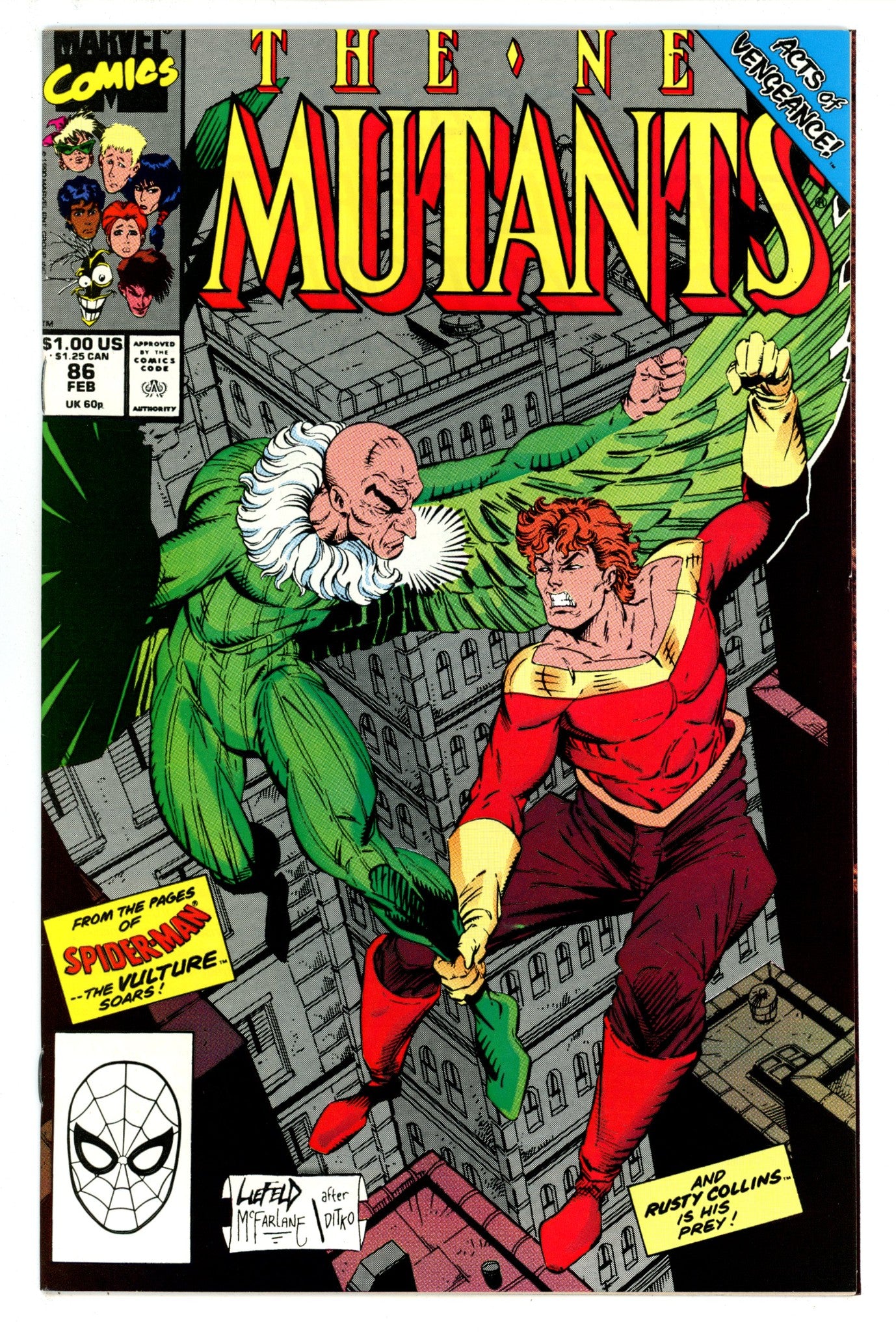 The New Mutants Vol 1 86 VF/NM (9.0) (1990) 