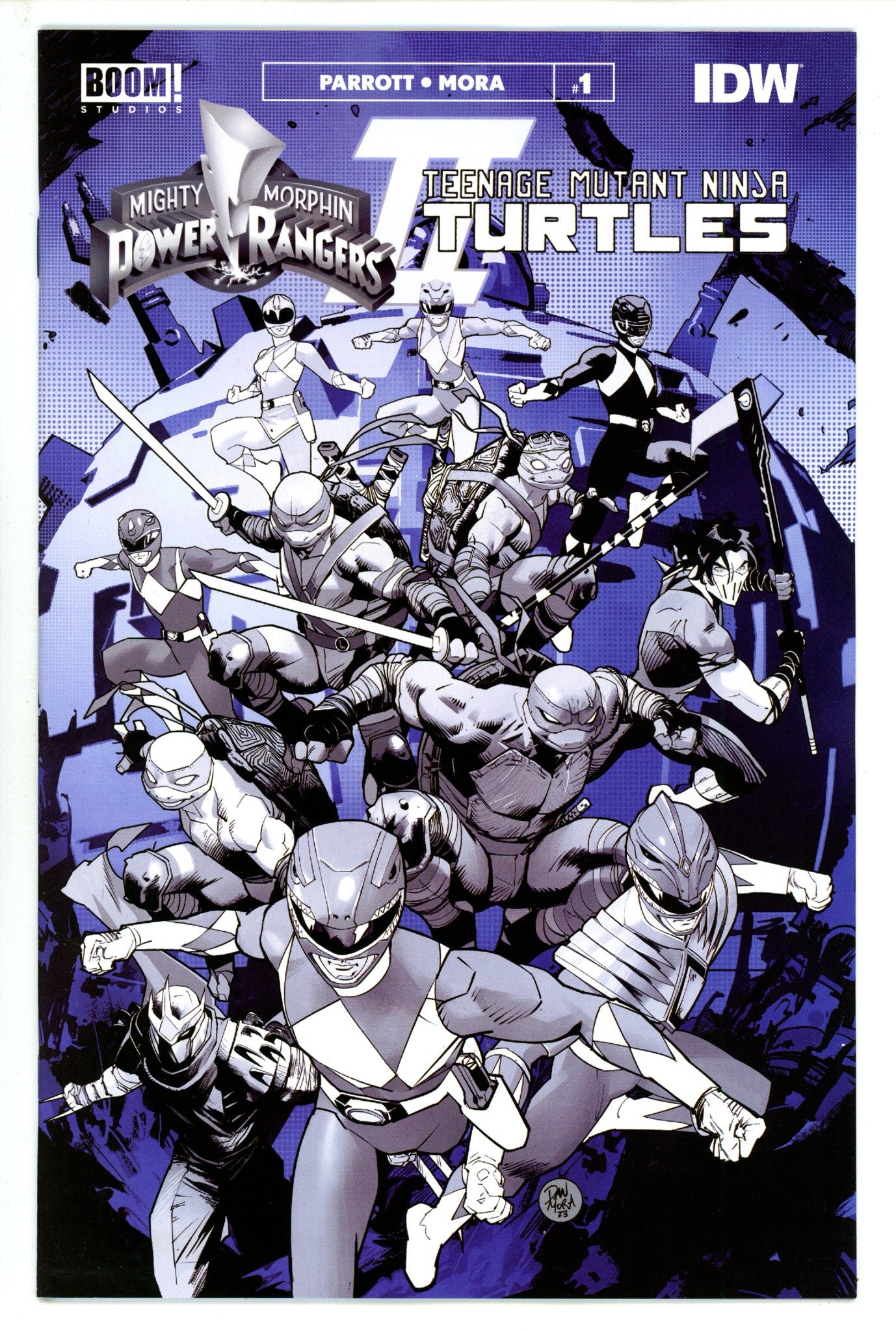 Mighty Morphin Power Rangers / Teenage Mutant Ninja Turtles Ii B&W Ed 1 (2023)