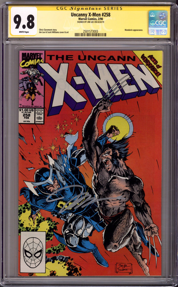 The Uncanny X-Men Vol 1 258 CGC 9.8 (NM/M) (1990) Signed x1 Cover Jim Lee