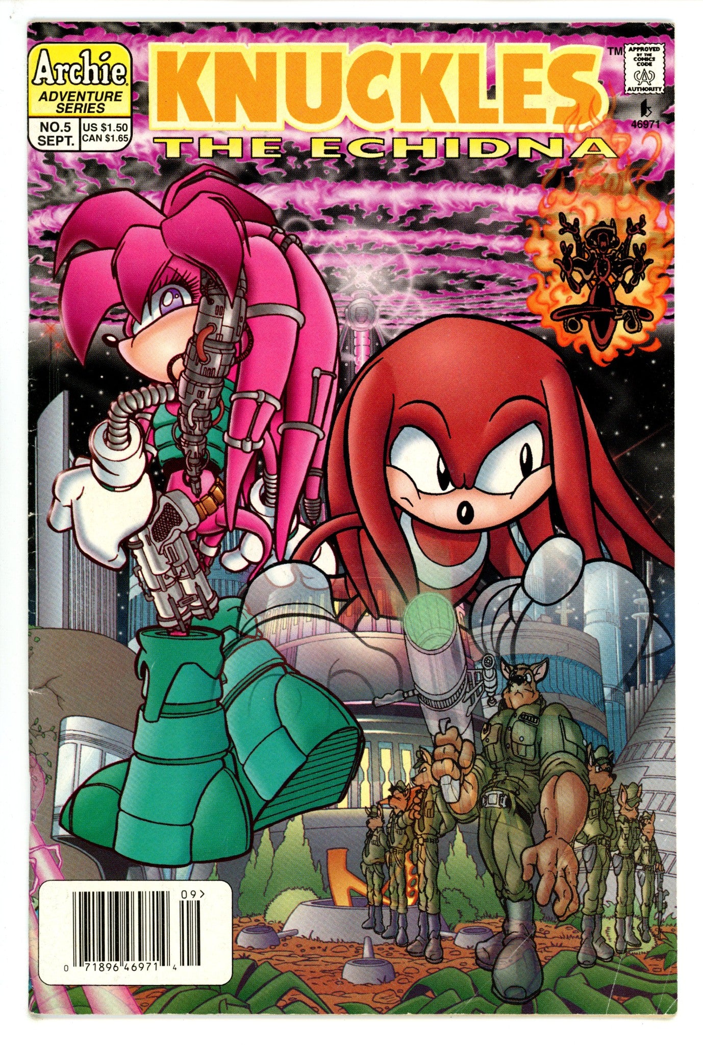 Knuckles the Echidna 5 Newsstand VG (1997)