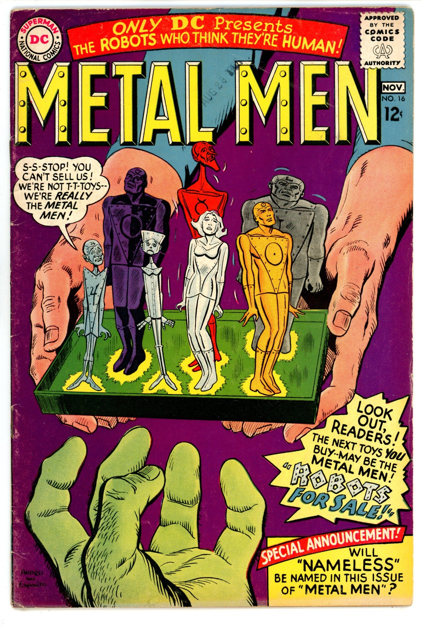 Metal Men Vol 1 16 VG+ (4.5) (1965) 