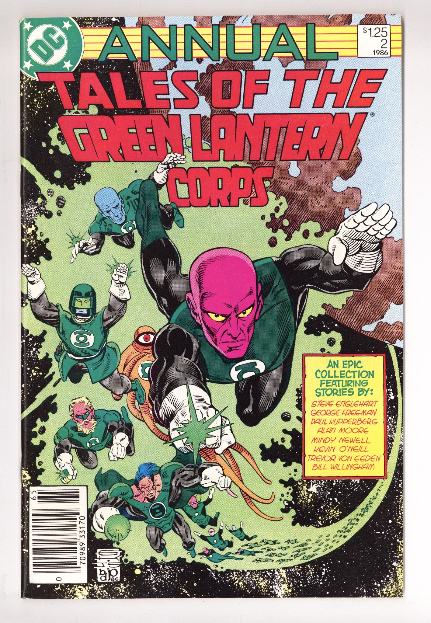 The Green Lantern Corps Annual 2 VF+ (8.5) (1986) Newsstand 