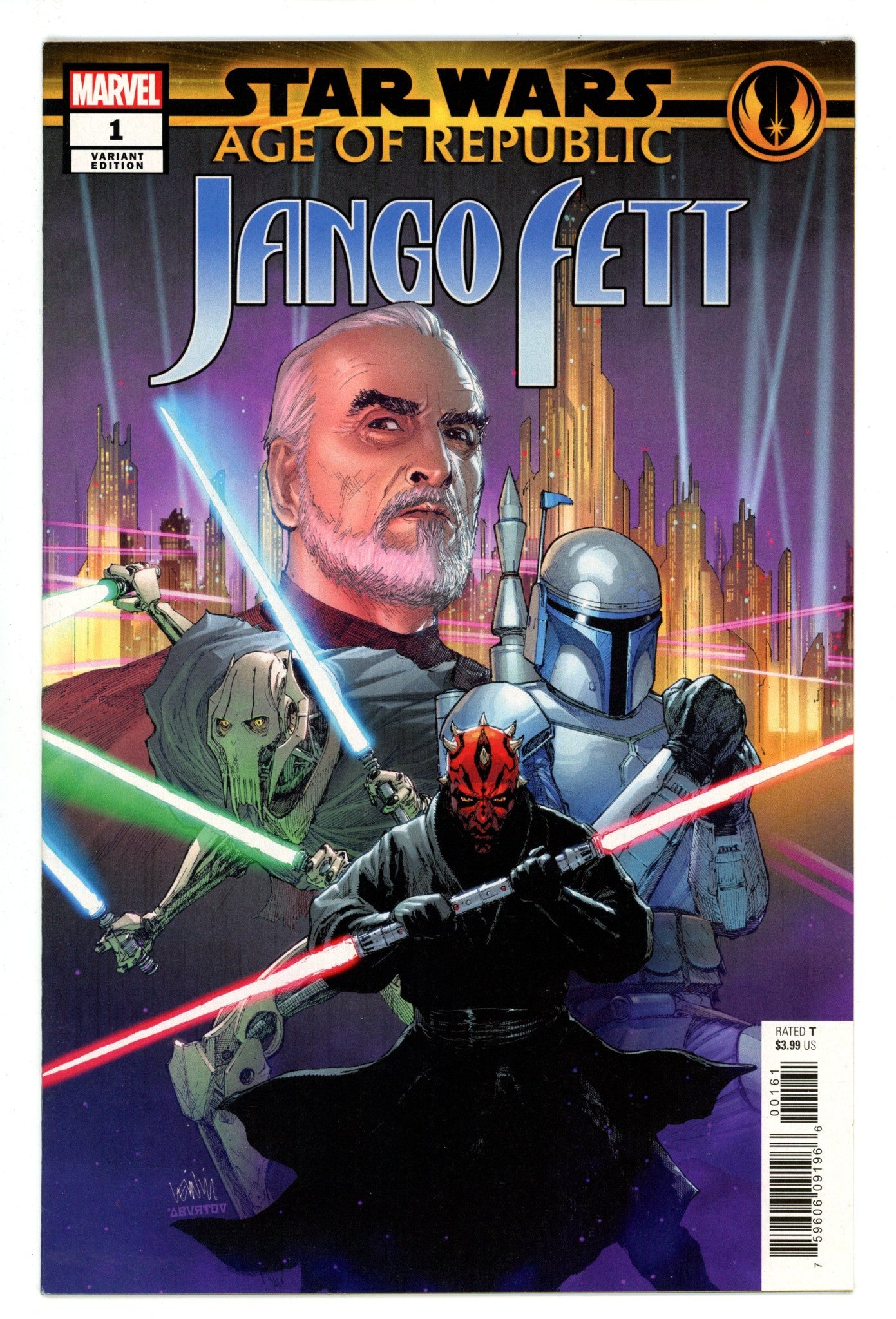 Star Wars: Age of Republic - Jango Fett 1 VF/NM (9.0) (2019) Yu Variant 