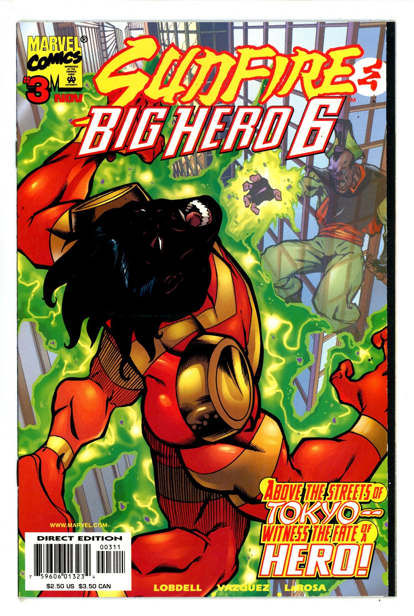 Sunfire & Big Hero Six 3 VF+ (8.5) (1998)