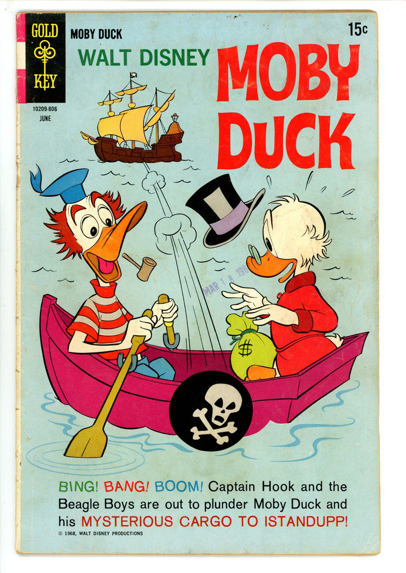 Walt Disney Moby Duck 2 15C Variant GD/VG (1968)